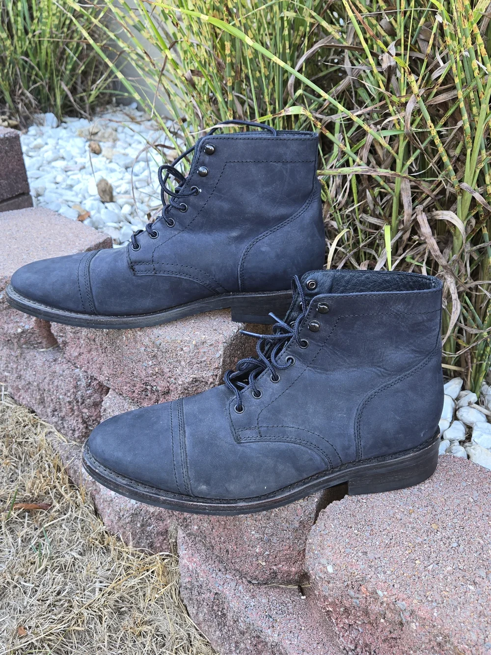 Thursday Boot Co Captain Marino Matte Leather Cap Toe Lace Up Boots Mens 11.5